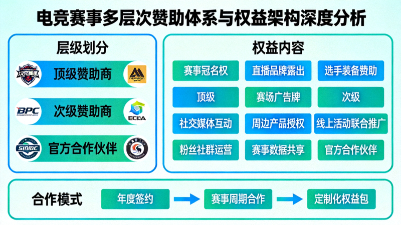 电竞赛事多层次赞助体系与权益架构深度分析图表