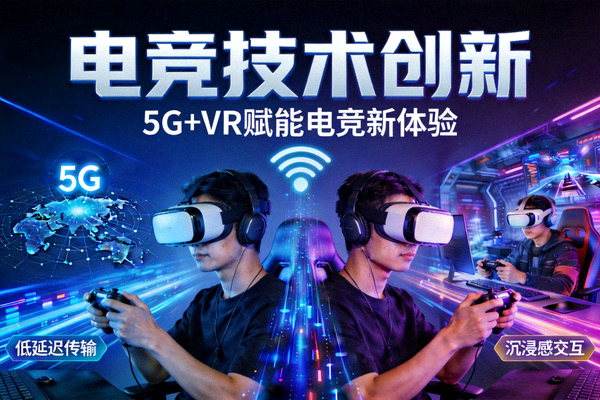电竞技术创新专题报道配图 - 展示5G、VR等技术在电竞中的应用
