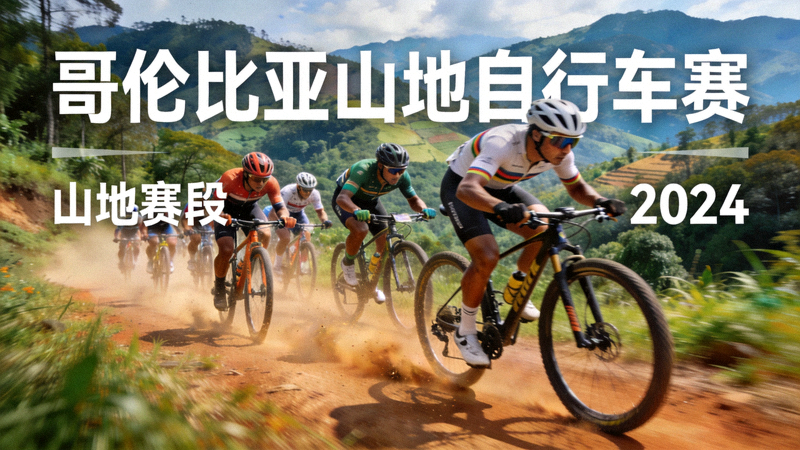 哥伦比亚自行车赛事报道 - 选手山地赛段竞速